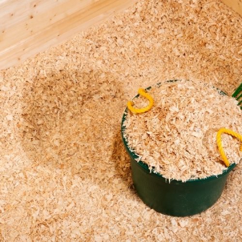 Shavings for horse bed